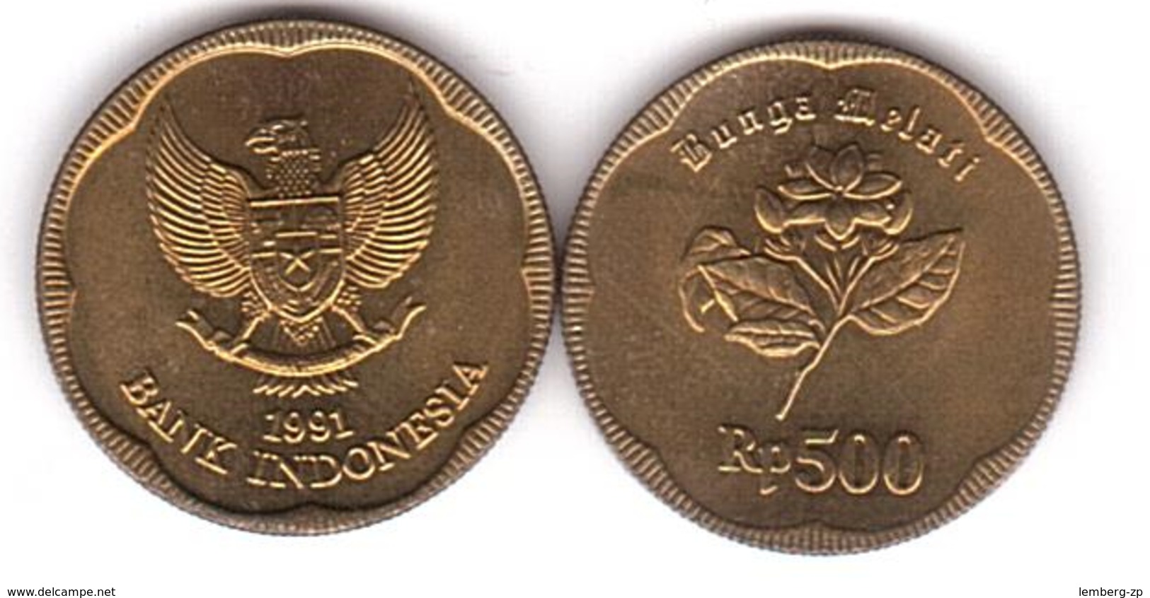 Indonesia - 500 Rupiah 1991 AUNC Lemberg-Zp - Indonesia