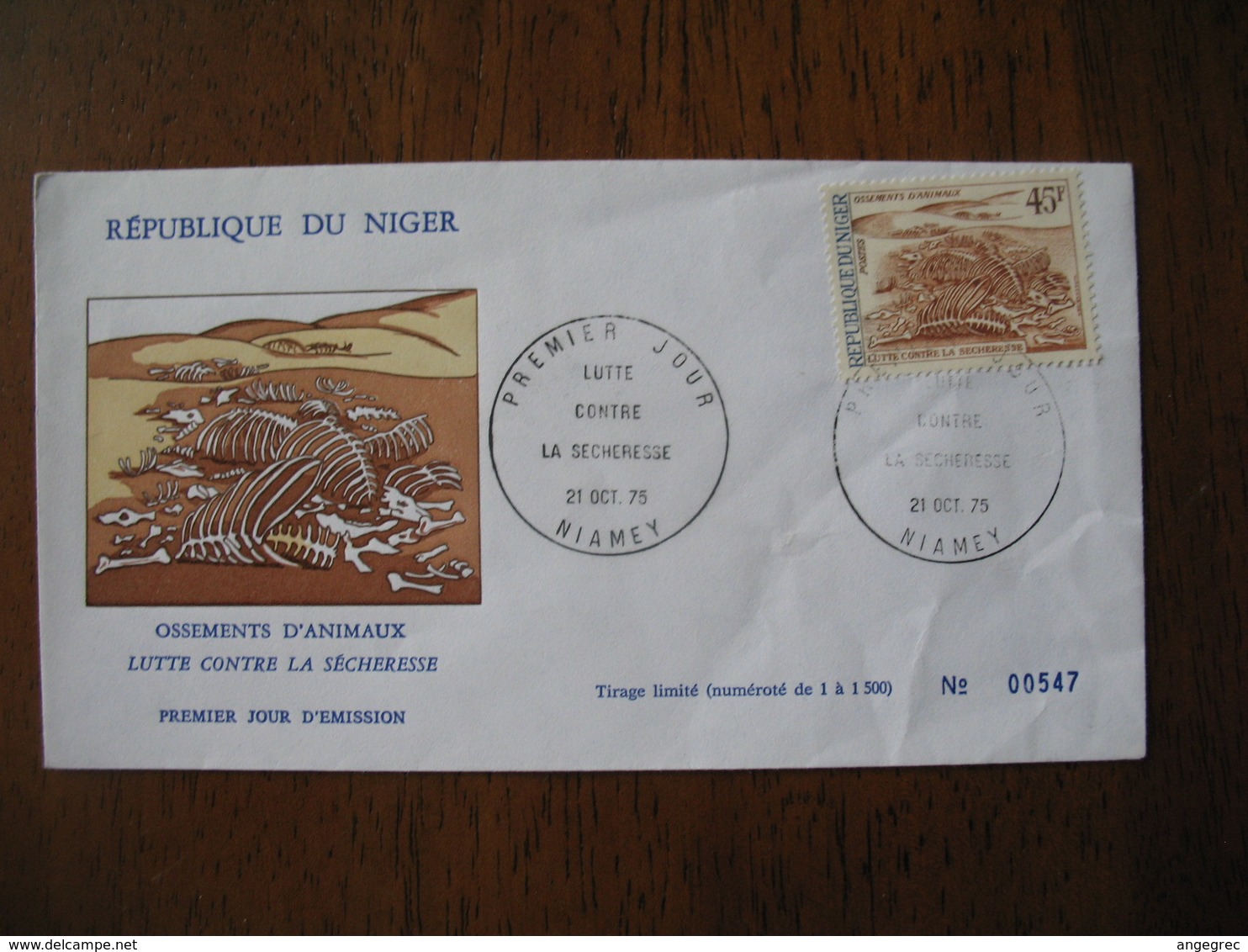 FDC  Enveloppe  Niger Niamey   1975 Lutte Contre La Sécheresse     à Voir  N° 547 - Niger (1960-...)