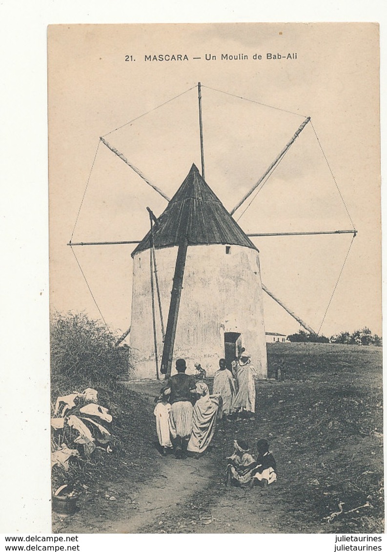 MASCARA ALGERIE UN MOULIN DE BAB ALI CPA BON ETAT - Windmills