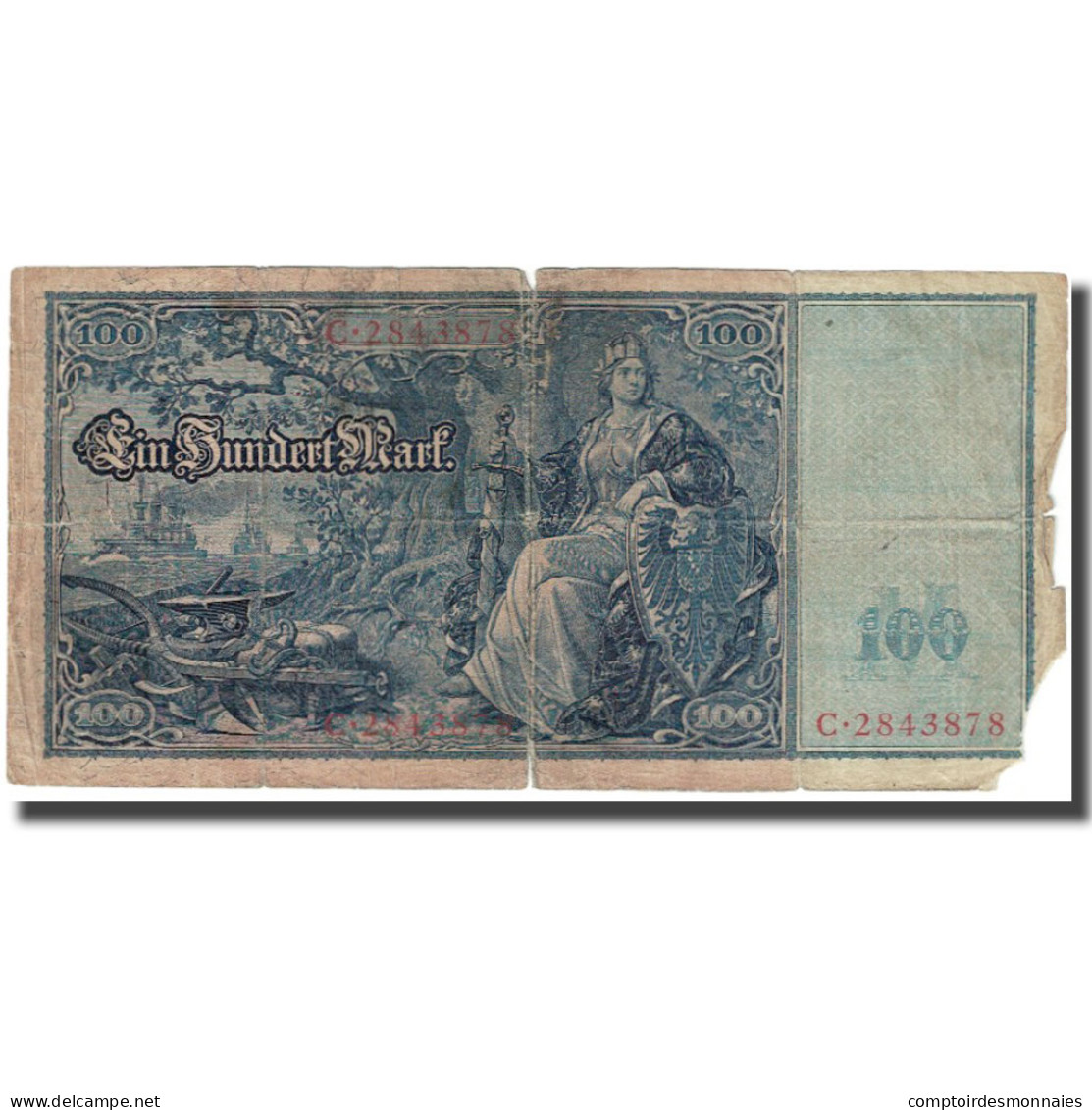 Billet, Allemagne, 100 Mark, 1910, 1910-04-21, KM:42, AB+ - 100 Mark