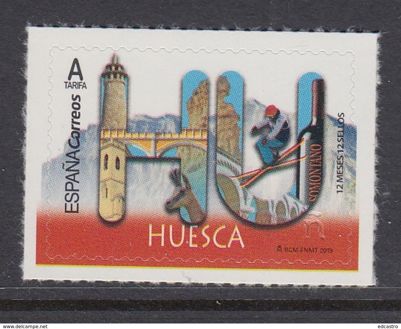 1.- SPAIN ESPAGNE 2019 12 MONTHS 12 STAMPS - HUESCA - Neufs