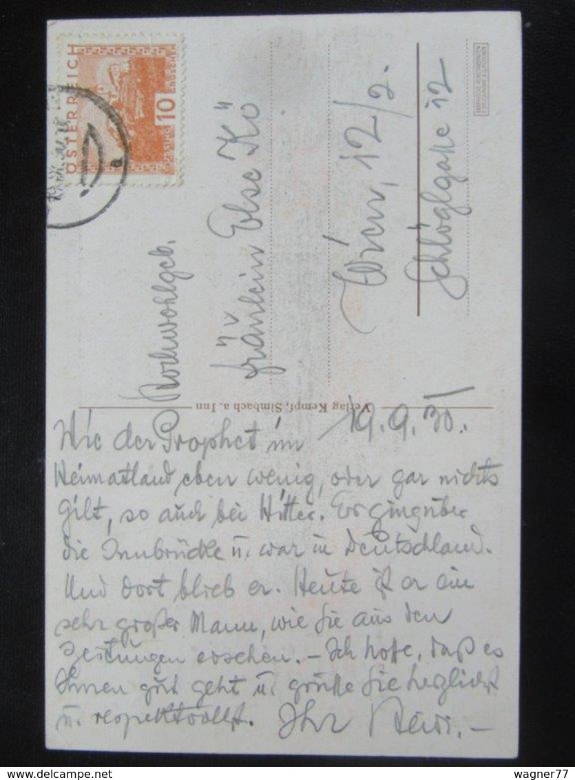 Postkarte Propaganda Hitler - Geburtshaus Braunau Am Inn - 1935 - Text! - Briefe U. Dokumente