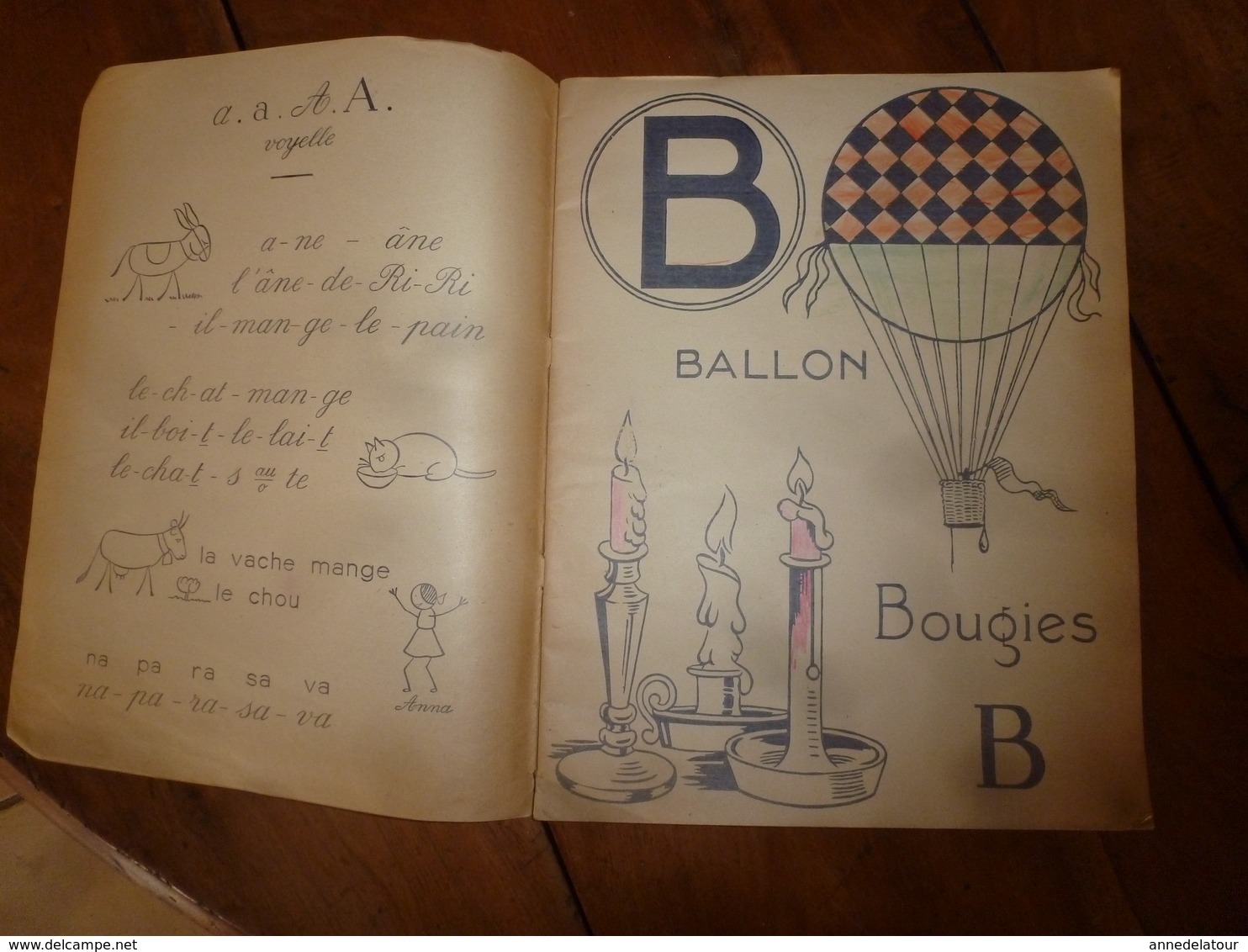 1940 ?   Alphabet Par L'image - A Comme Asperge - B Comme Ballon- C Comme Coquelicot - D Comme Disque- Etc - 6-12 Ans