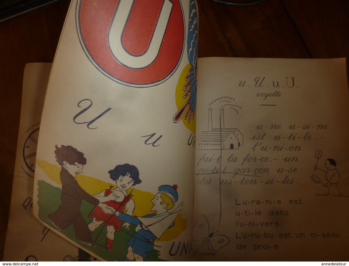 1940 ?   Alphabet par l'image - A comme Asperge - B comme Ballon- C comme Coquelicot - D comme Disque- Etc