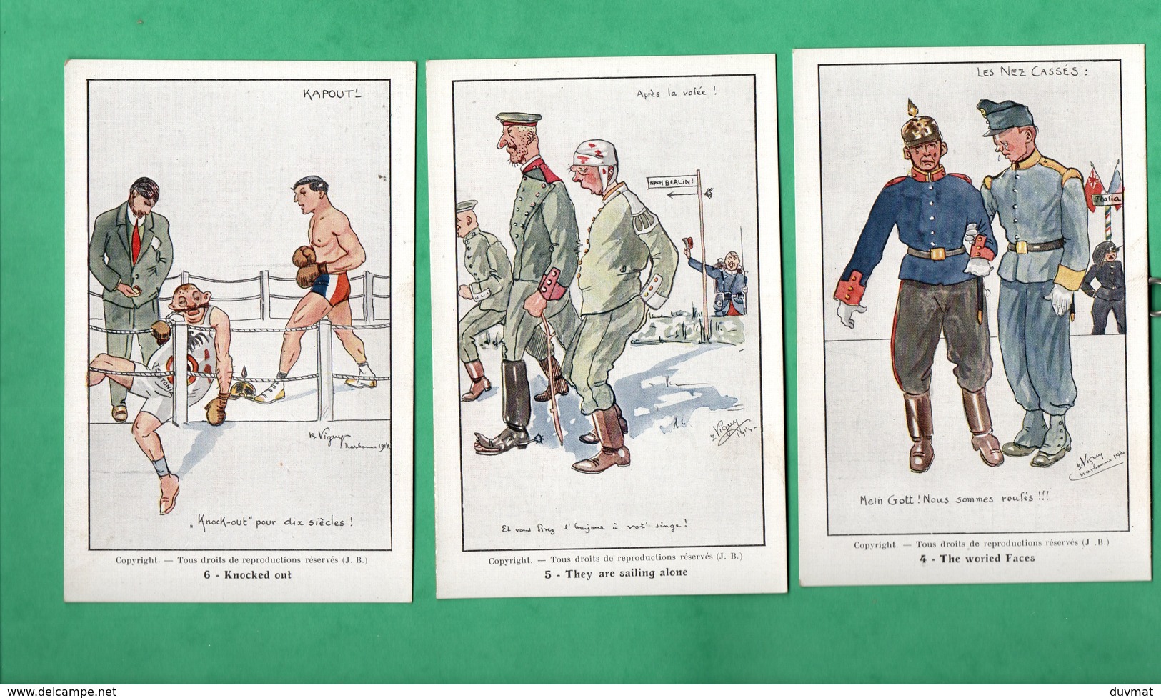 Miltaria Guerre 1914 / 1918 Caricature Lot De 12 Cartes Format 9cm X 14cm Voir 5 Scans - Guerre 1914-18