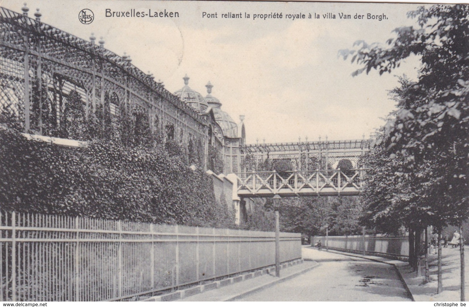 Brussel, Bruxelles, Laeken, Pont Reliant La Propriété Royale à La Villa Van Der Borgh (pk58626) - Laeken