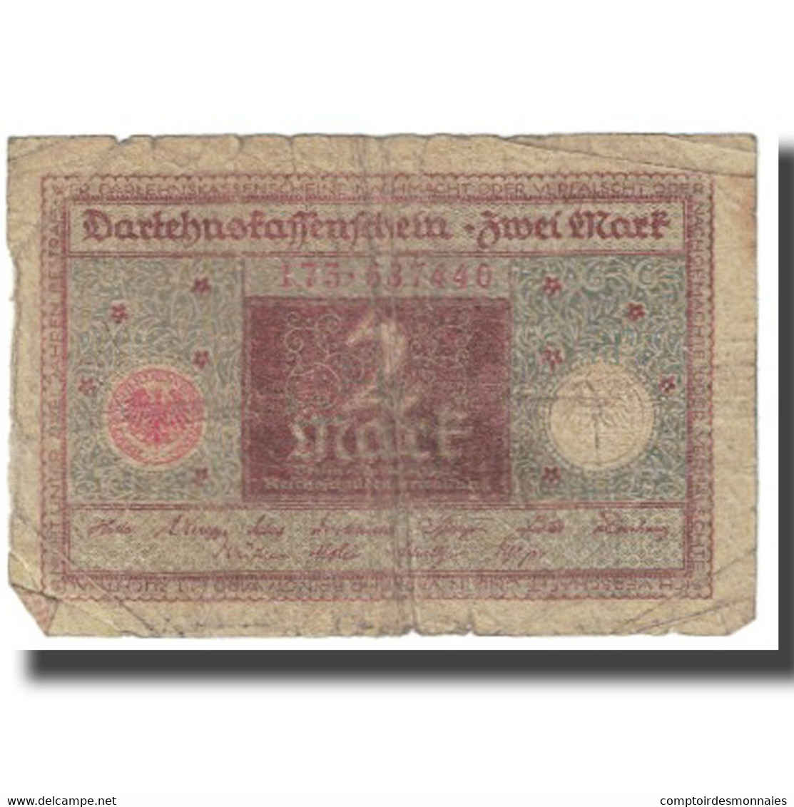 Billet, Allemagne, 2 Mark, 1920, KM:59, B - 2 Rentenmark