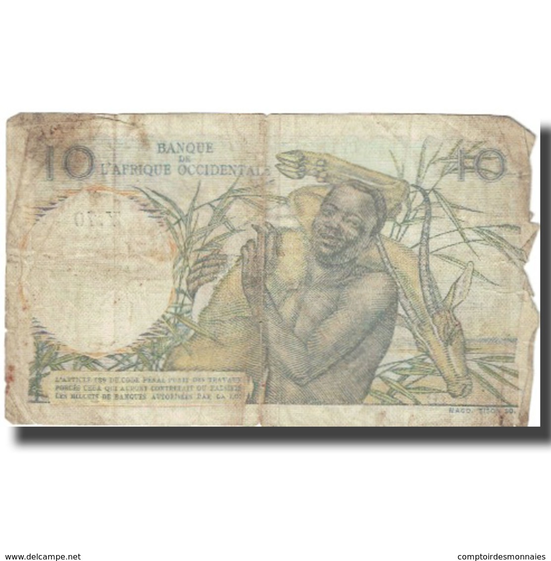 Billet, French West Africa, 10 Francs, 1949, 1949-09-28, KM:37, TB - États D'Afrique De L'Ouest