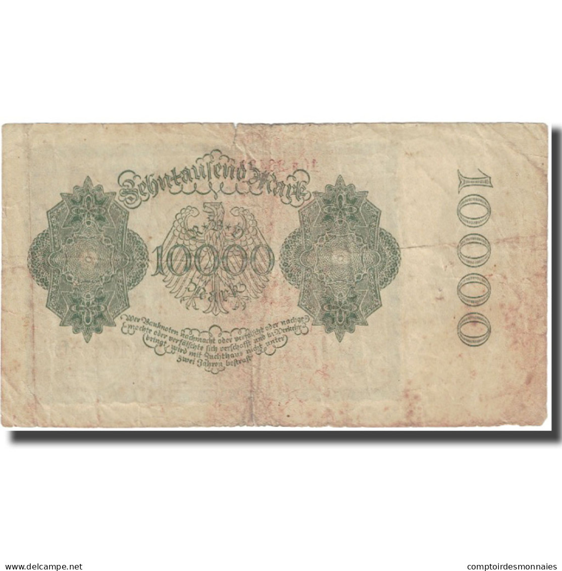 Billet, Allemagne, 10,000 Mark, 1922, 1922-01-19, KM:72, TTB - 10.000 Mark