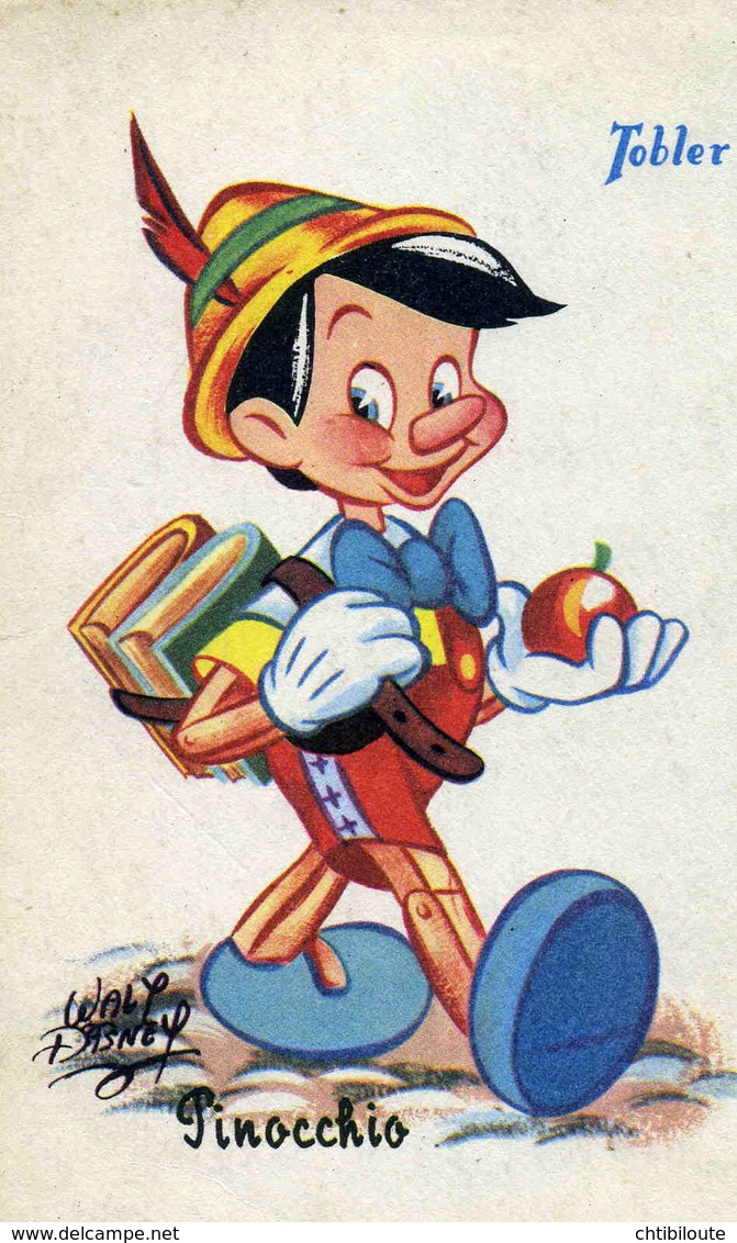 DISNEY   L 18  " PINOCCHIO  "  TOBLER    CPA 9 X 14 - Andere & Zonder Classificatie