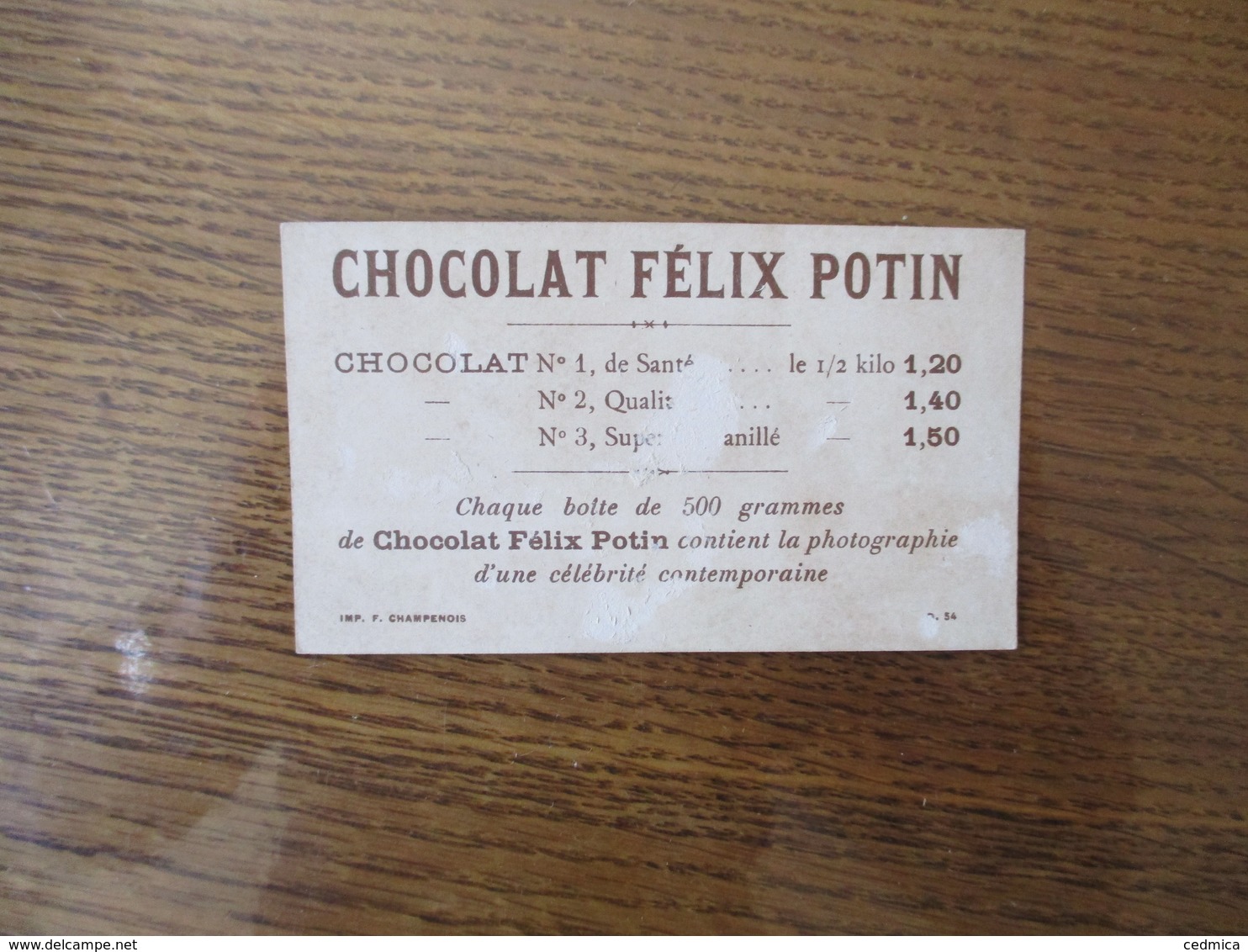 CHOCOLAT FELIX POTIN  ARNICA - Félix Potin
