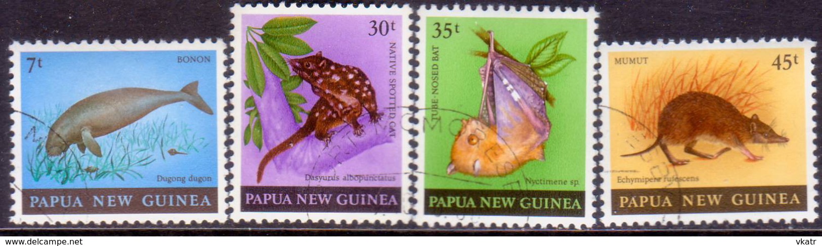 PAPUA NEW GUINEA 1980 SG #397-400 Compl.set Used Mammals - Papua New Guinea