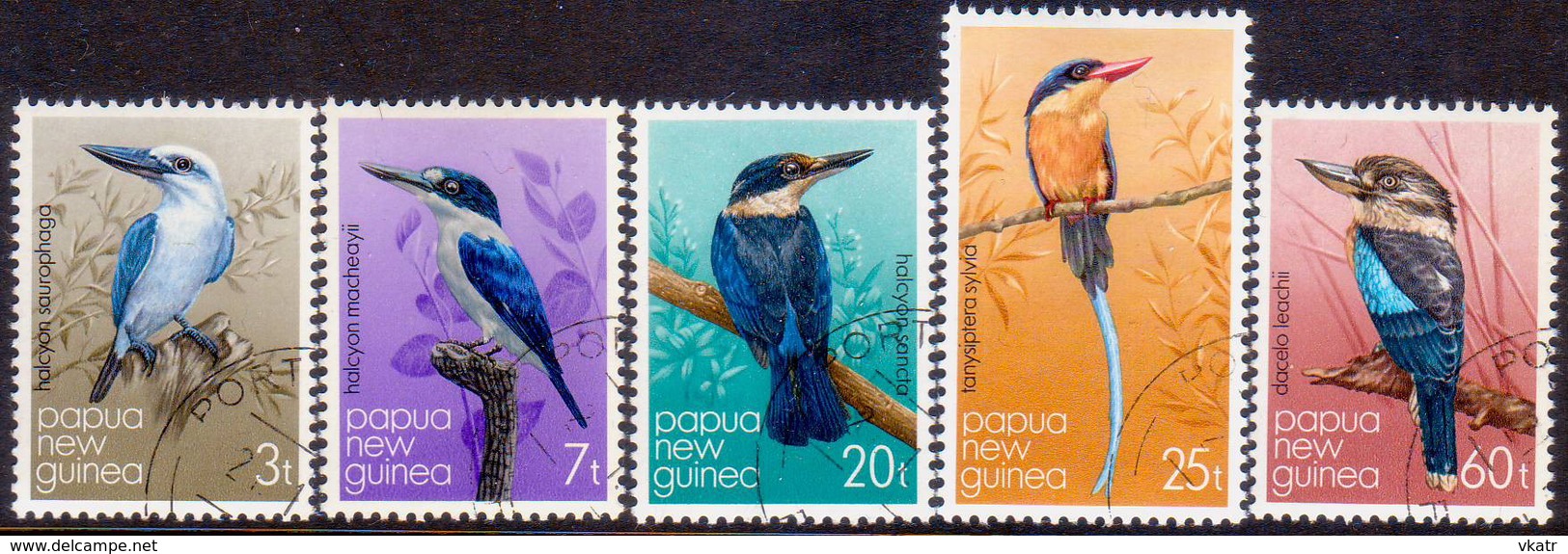 PAPUA NEW GUINEA 1981 SG #401-05 Compl.set Used Kingfishers - Papua New Guinea