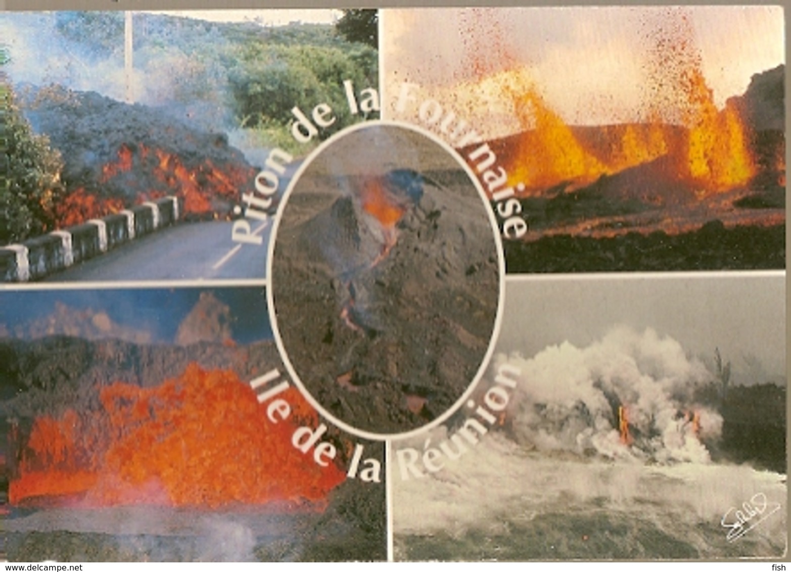 France & Marcofilia,  Ile De La Reunion, Piton De La Fournaise, Volcan, St. Denis Messagerie Chaniers 1992 (2513) - Lettres & Documents