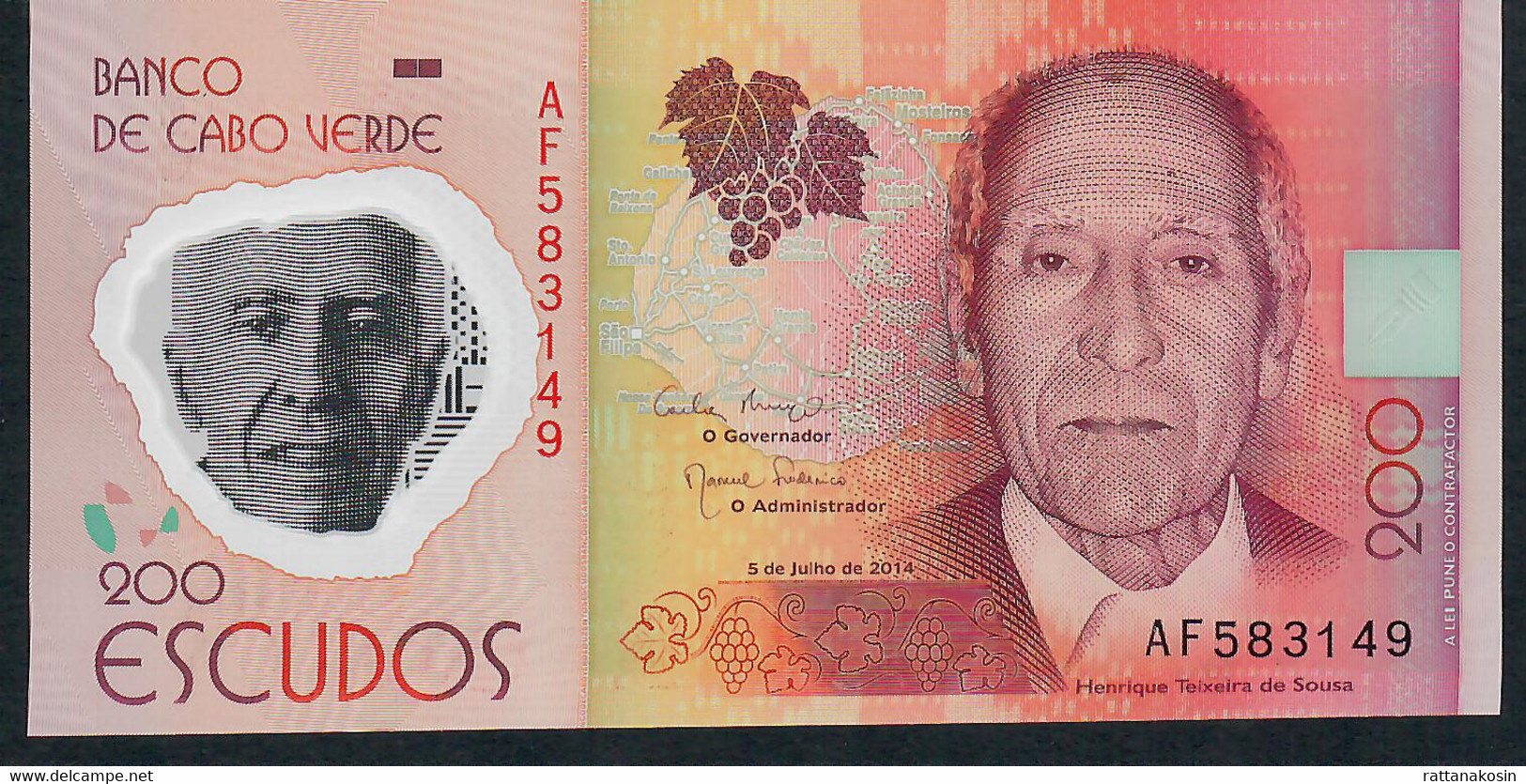 CAPE VERDE P71 200 Escudos 2014 #AF      UNC - Cape Verde