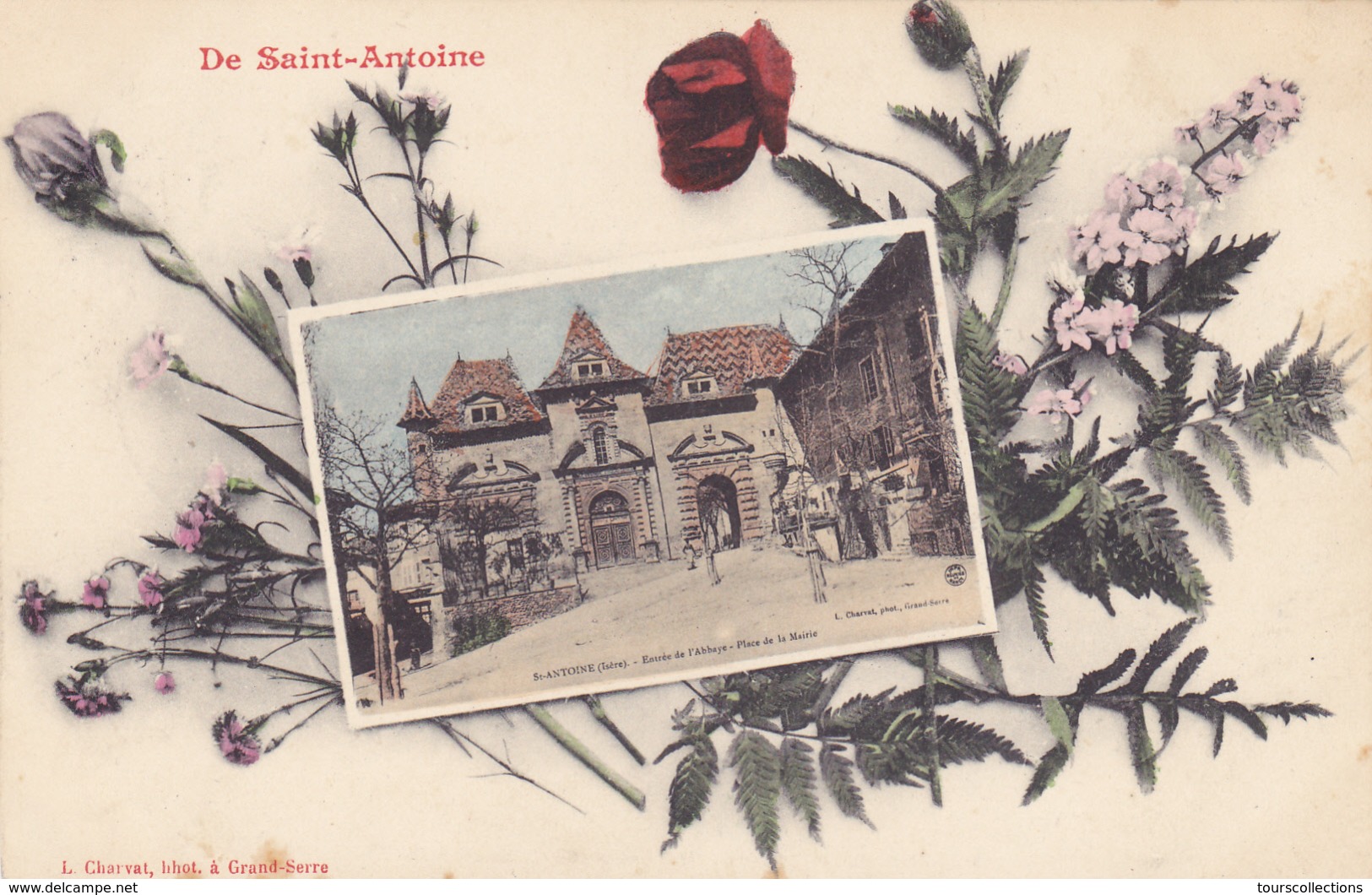 CPA 38 @ DE SAINT ANTOINE Place De La Mairie En 1908 - Autres & Non Classés