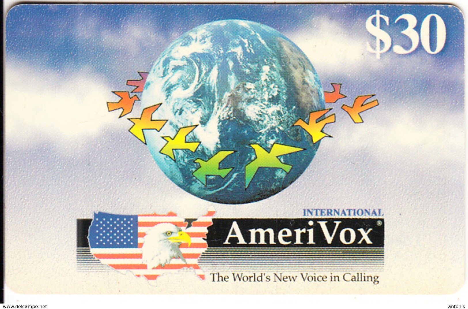 USA - Artwork/Dana W.Nyson, Amerivox Prepaid Card $30, Used - Amerivox