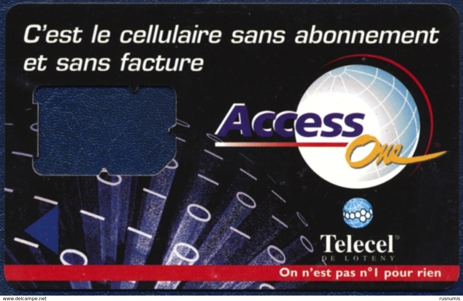 IVORY COAST - Côte D'Ivoire - Elfenbeinküste - Costa D'Avorio TELECEL DE LOTENY ACCESS ONE GSM (SIM) CARD USED FRAME - Côte D'Ivoire