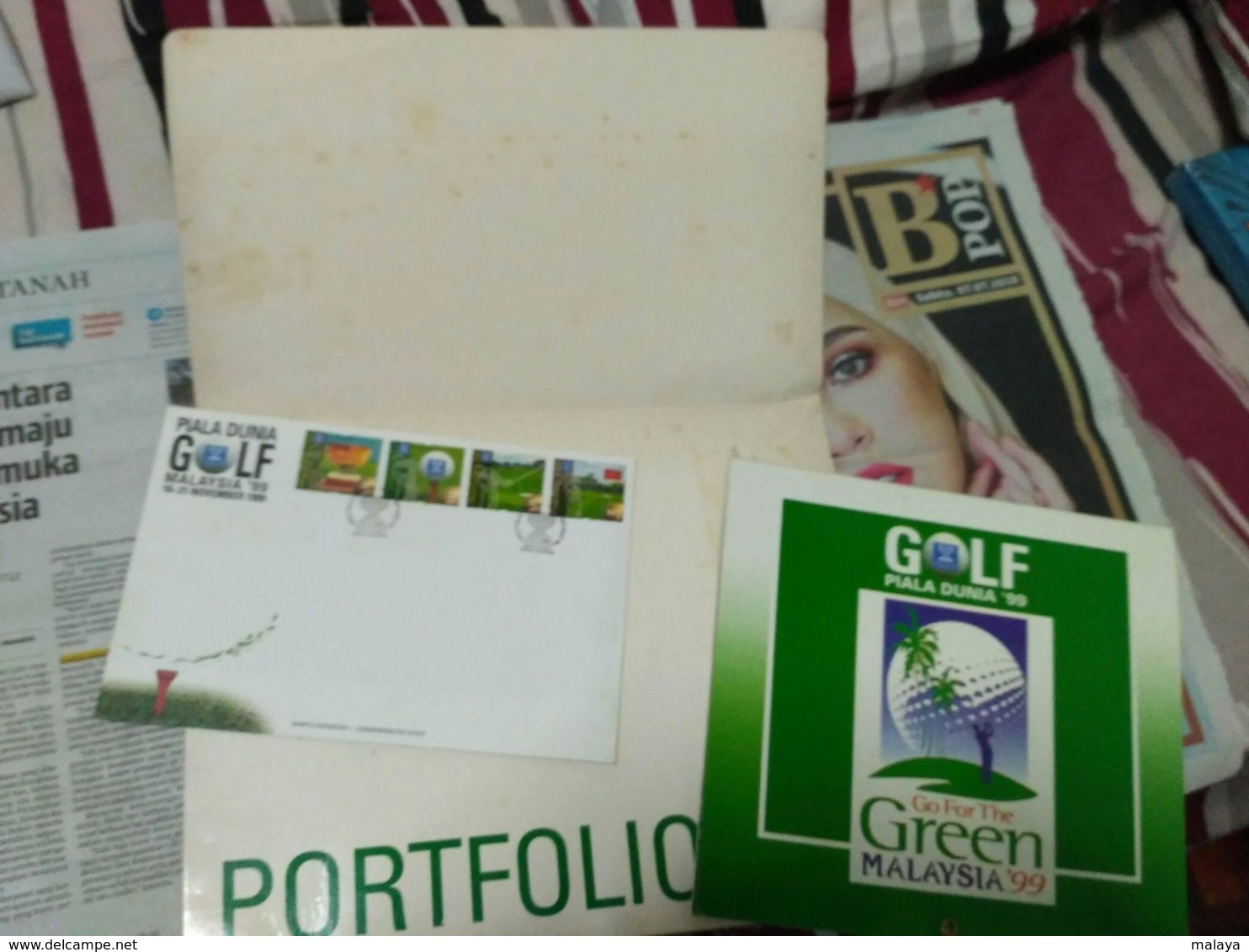 Malaysia 1999 MS MNH Golf With Book Photo Complete With Folder & FDC Rare Item - Malaysia (1964-...)