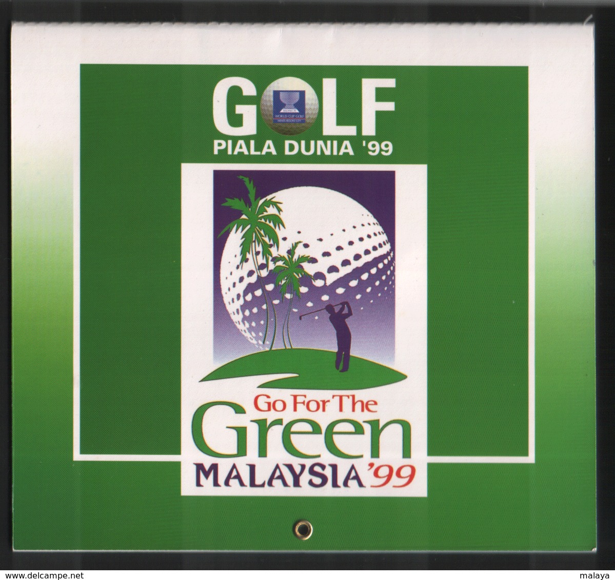 Malaysia 1999 MS MNH Golf with Book Photo Complete with Folder & FDC Rare item