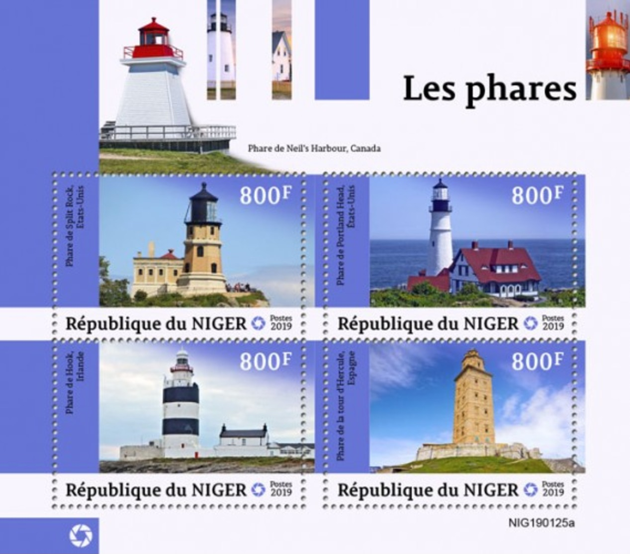 Z08 NIG190125a NIGER 2019 Lighthouses MNH ** Postfrisch - Niger (1960-...)