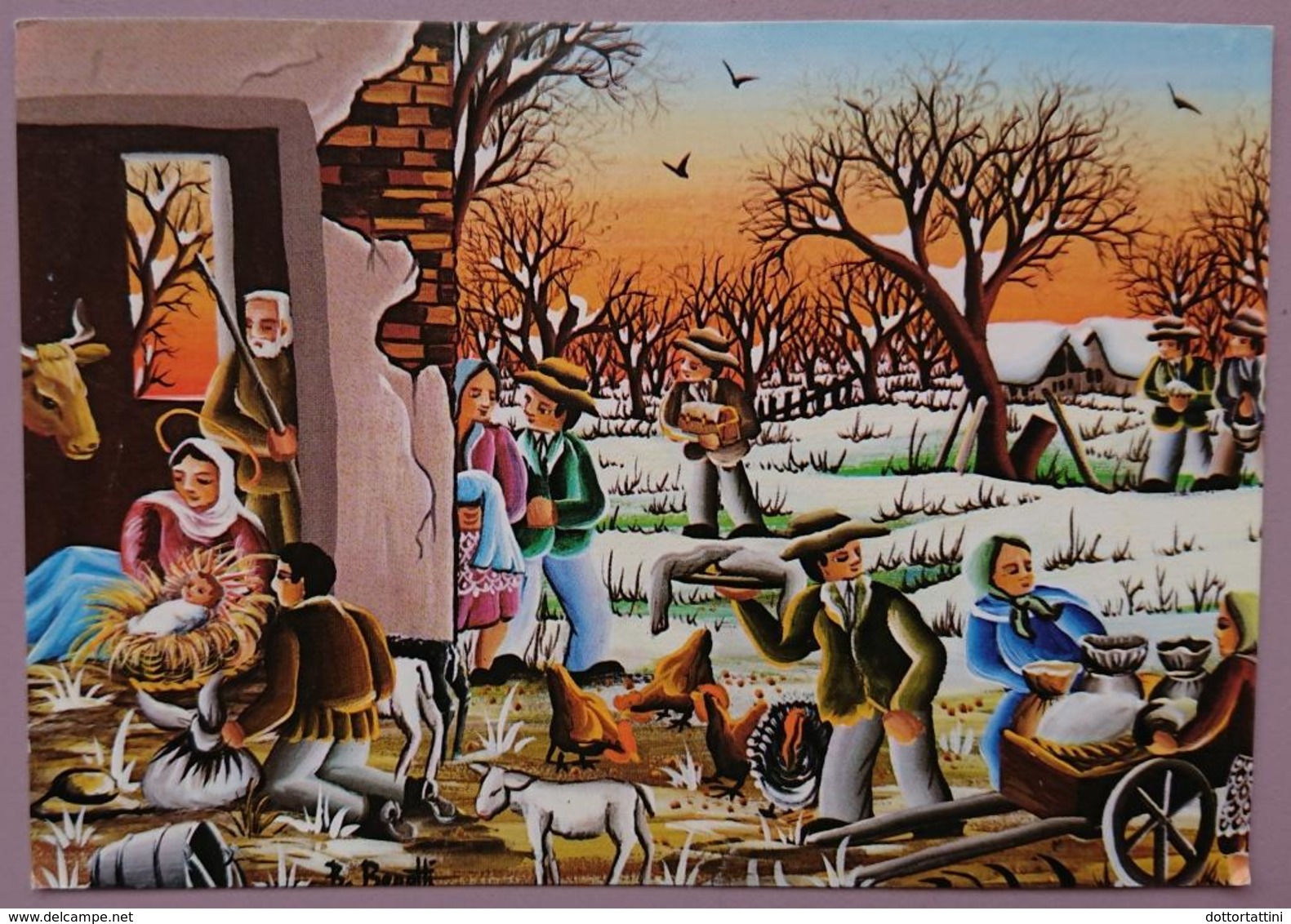 BRENNO BENATTI - Naive Art - Naif - I Doni Dei Contadini - Natività  - Guastalla   Nv - Pittura & Quadri