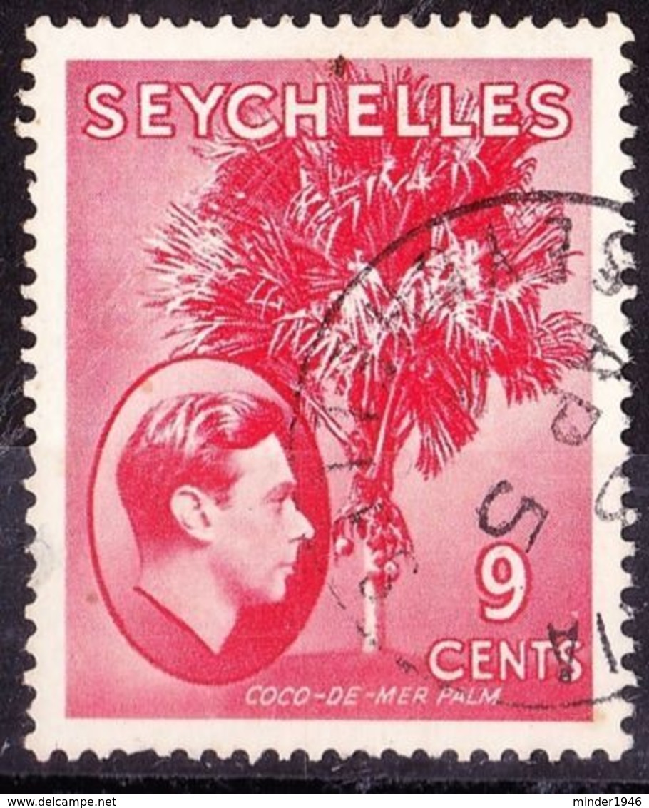 SEYCHELLES 1938 KGVI 9 Cents Scarlet SG138 FU - Seychelles (...-1976)