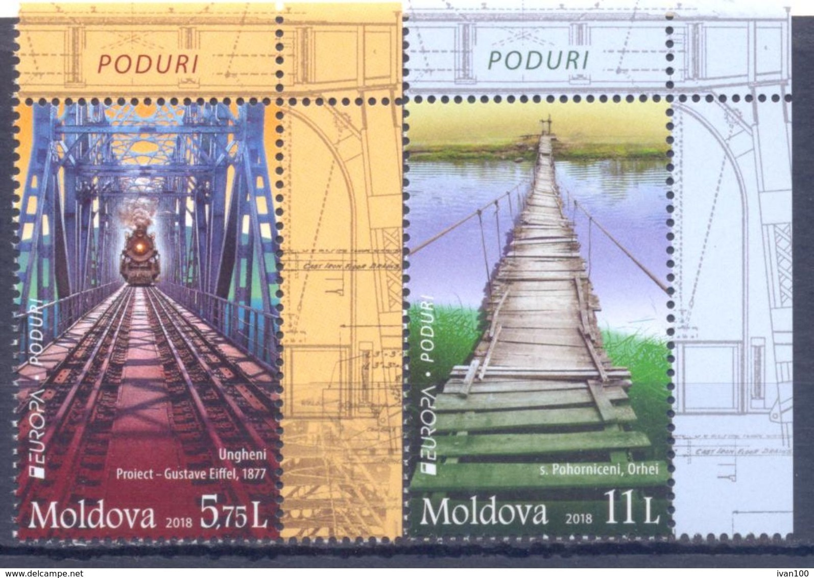 2018. Moldova, Europa 2018, Set,  Mint/** - Moldavie