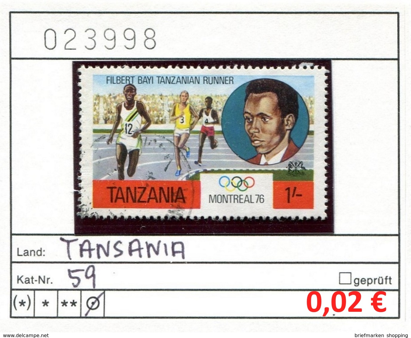 Tansania 1976 - Tanzania 1976 - Michel 59 - Oo Oblit. Used Gebruikt - Gem. Scan - As Per Scan - Tansania (1964-...)