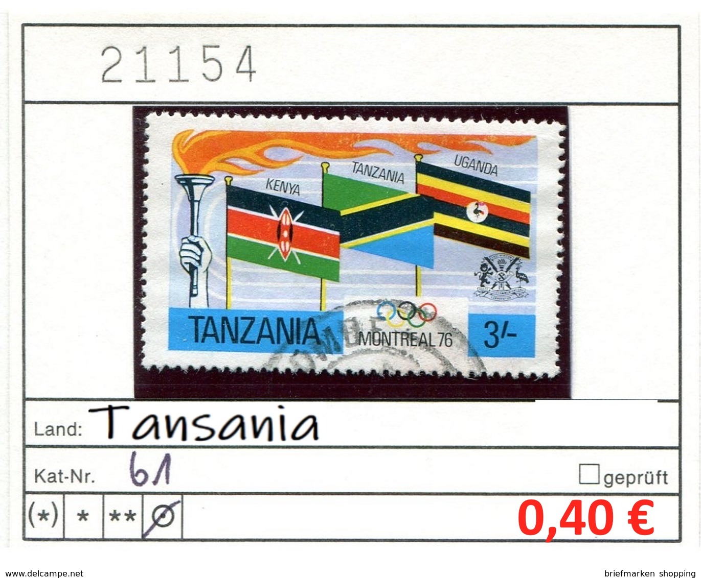 Tansania - Tanzania - Michel 61 - Oo Oblit. Used Gebruikt - Gem. Scan - As Per Scan - Tansania (1964-...)