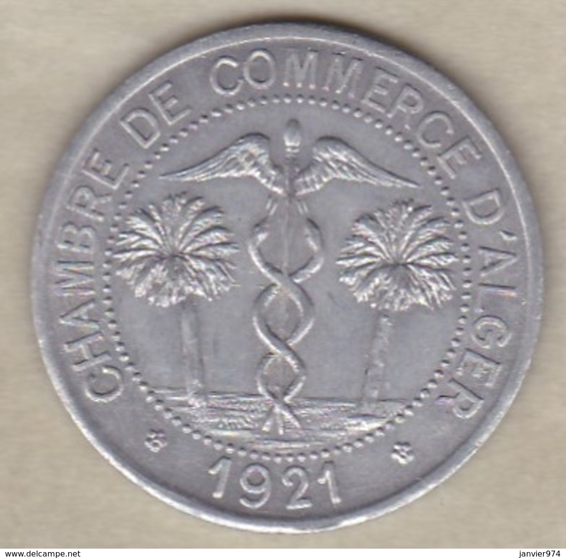 Algérie, Chambre De Commerce D'Alger ,10 Centimes 1921 , Aluminium - Algeria