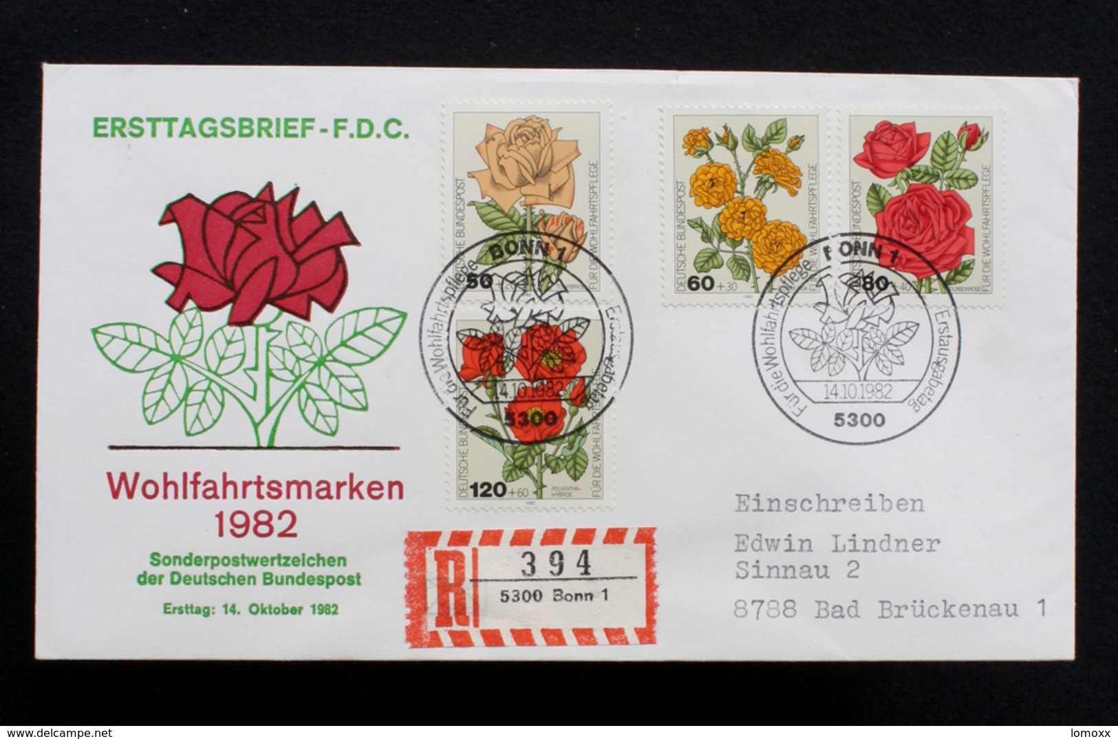 FDC Bund, BRD, Mi.-Nr. 1150-1153, Ersttagsbrief "Wohlfahrtsmarken 1982 - Gartenrosen" - Sonstige & Ohne Zuordnung