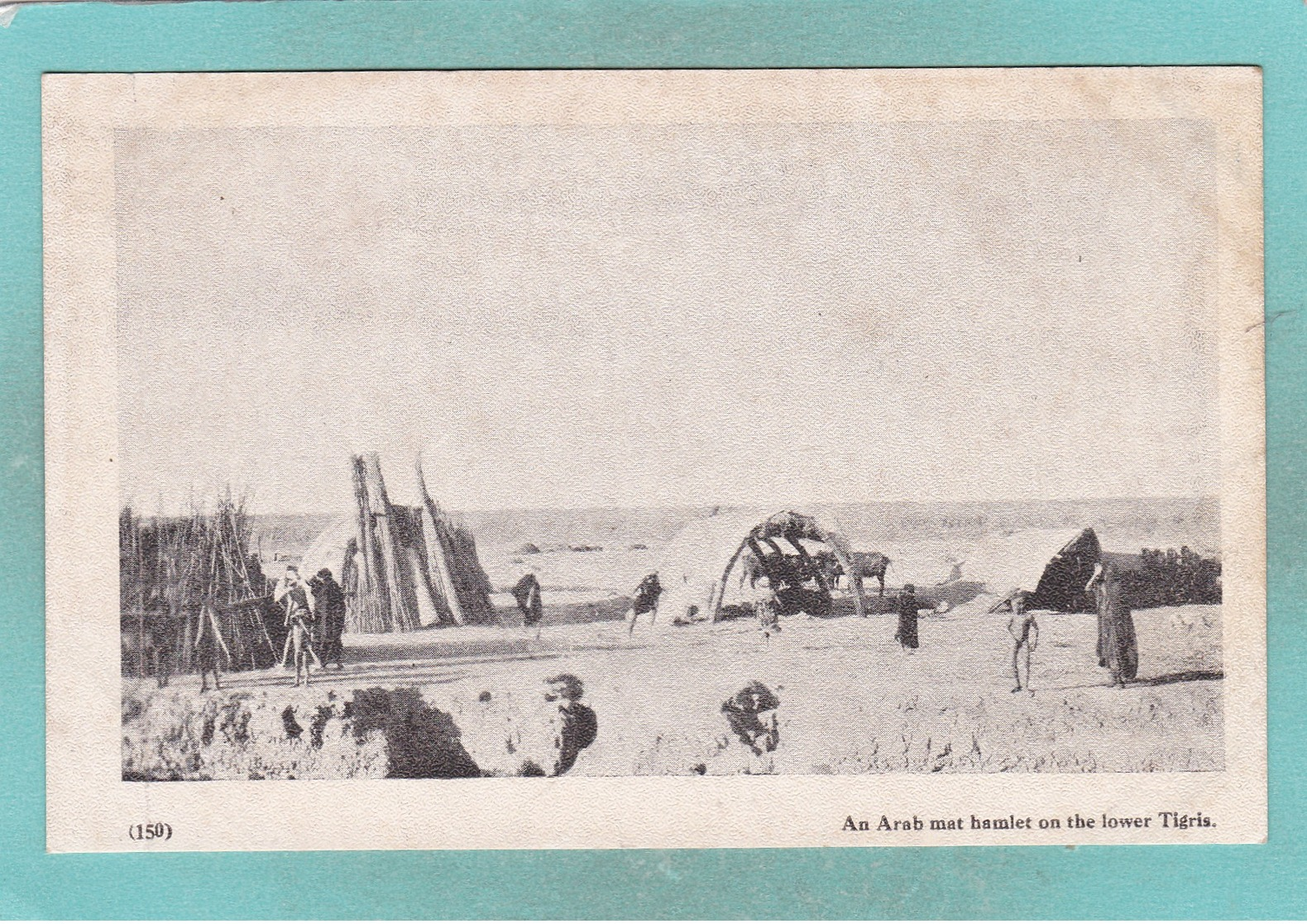 Small Old Post Card Of An Arab Mat Hamlet On The River Tigris,Asia,V70. - Autres & Non Classés