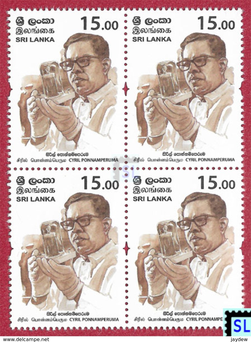 Sri Lanka Stamps 2019, Cyril Ponnamperuma, Moon, Apollo, Space, MNH - Sri Lanka (Ceylon) (1948-...)