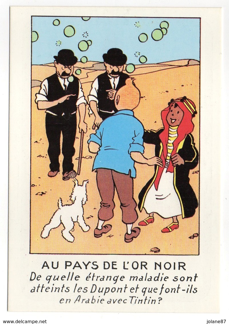 CPM    HERGE   LES AVENTURES DE TINTIN    TINTIN AU PAYS DE L OR NOIR - Comics