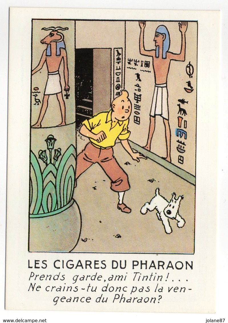 CPM    HERGE   LES AVENTURES DE TINTIN    LES CIGARES DU PHARAON - Cómics