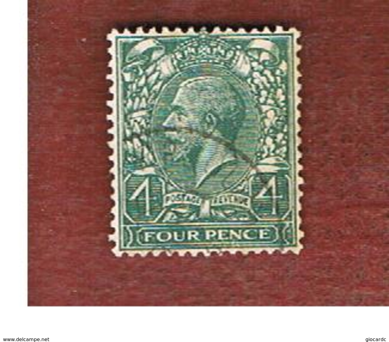 GRAN BRETAGNA (UNITED KINGDOM) -  SG 424  - 1912 KING GEORGE V 4   - USED° - Usati