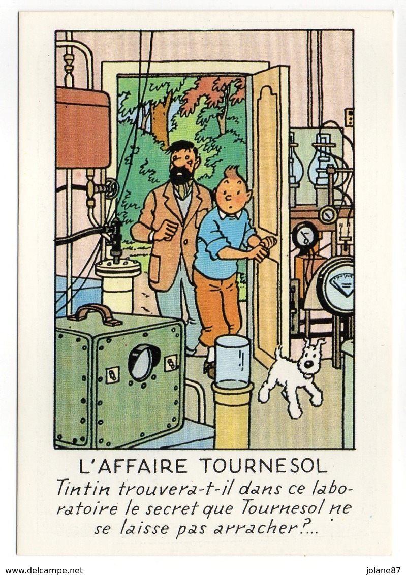 CPM    HERGE   LES AVENTURES DE TINTIN    L AFFAIRE TOURNESOL - Bandes Dessinées