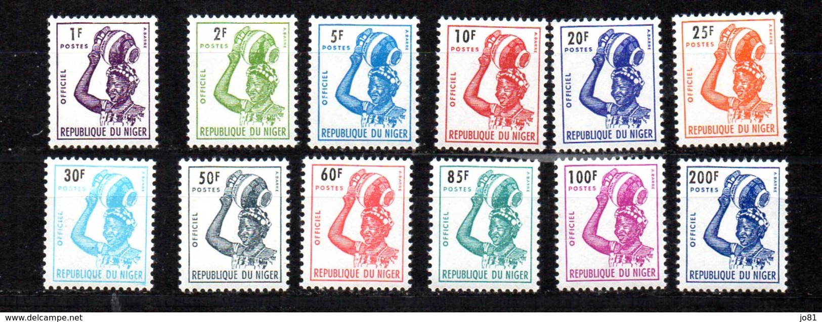 Niger YT Service 1-6 + 8-12 XX / MNH - Niger (1960-...)