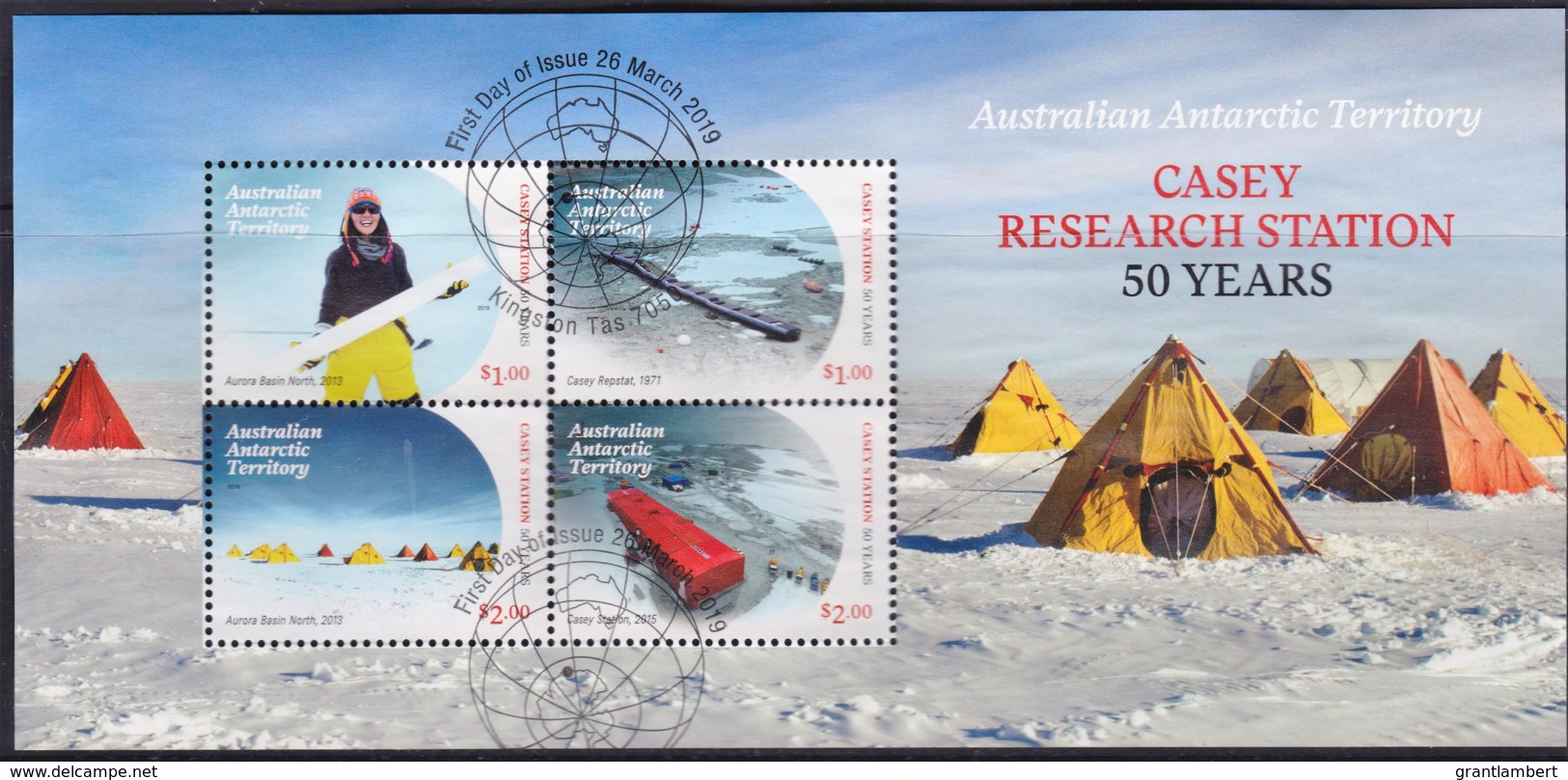 Australian Antarctic 2019 Casey Research Station 50 Years Minisheet Used - Used Stamps