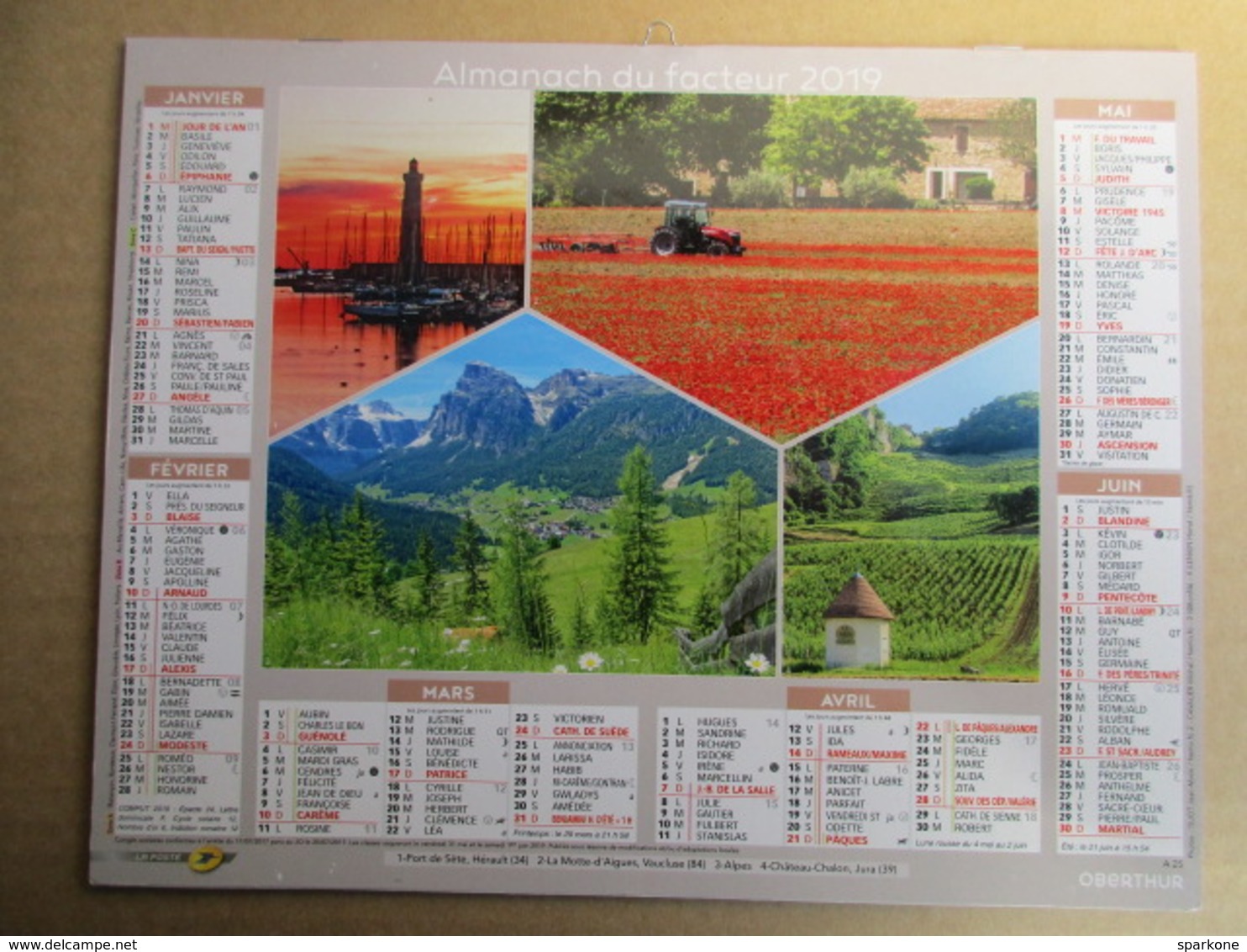 Almanach Du Facteur 2019 / Calendrier La Poste /  Paysage - Grand Format : 2001-...