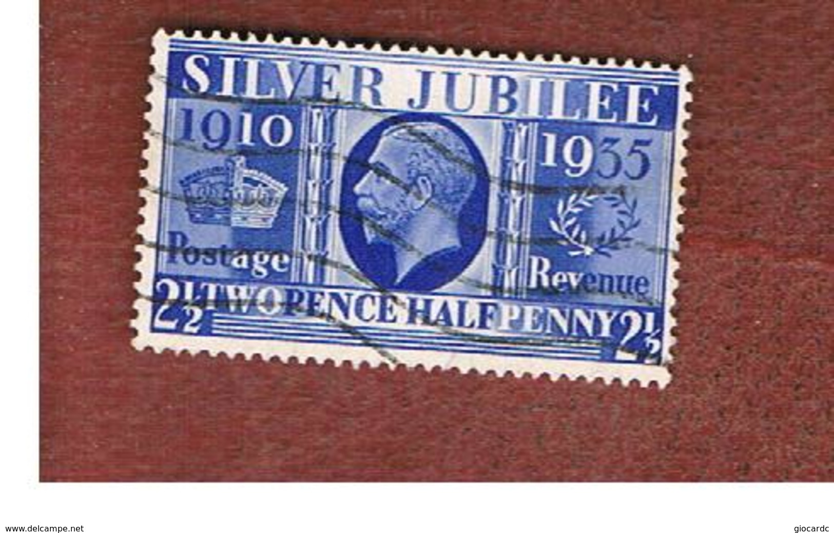 GRAN BRETAGNA (UNITED KINGDOM) -  SG 456  - 1935 SILVER JUBILEE  2  1/2   - USED° - Usati