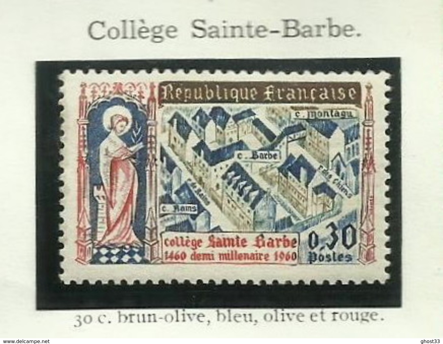 FRANCE - 1960 - COLLÈGE SAINTE-BARBE -  YT N° 1280 - TIMBRE NEUF** - Neufs