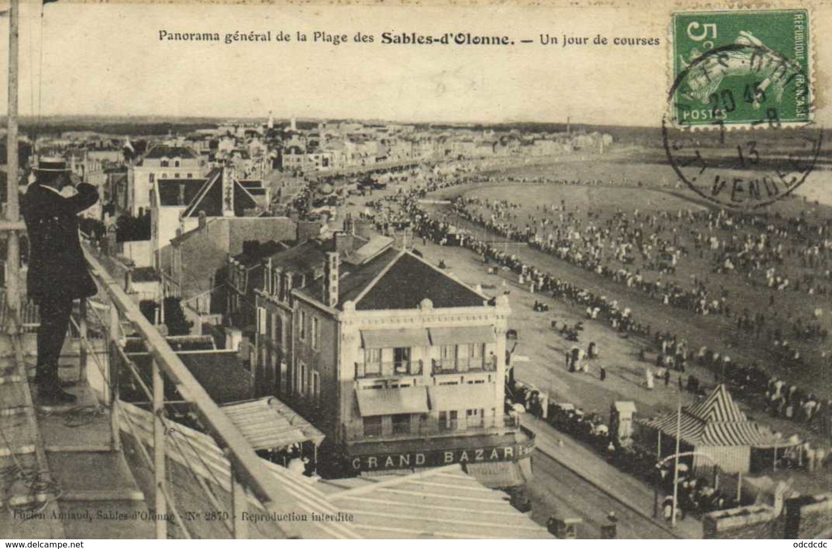 Panorama General De La Plage Des Sables D' Olonne Un Jour De Courses Grand Bazar  RV - Sables D'Olonne