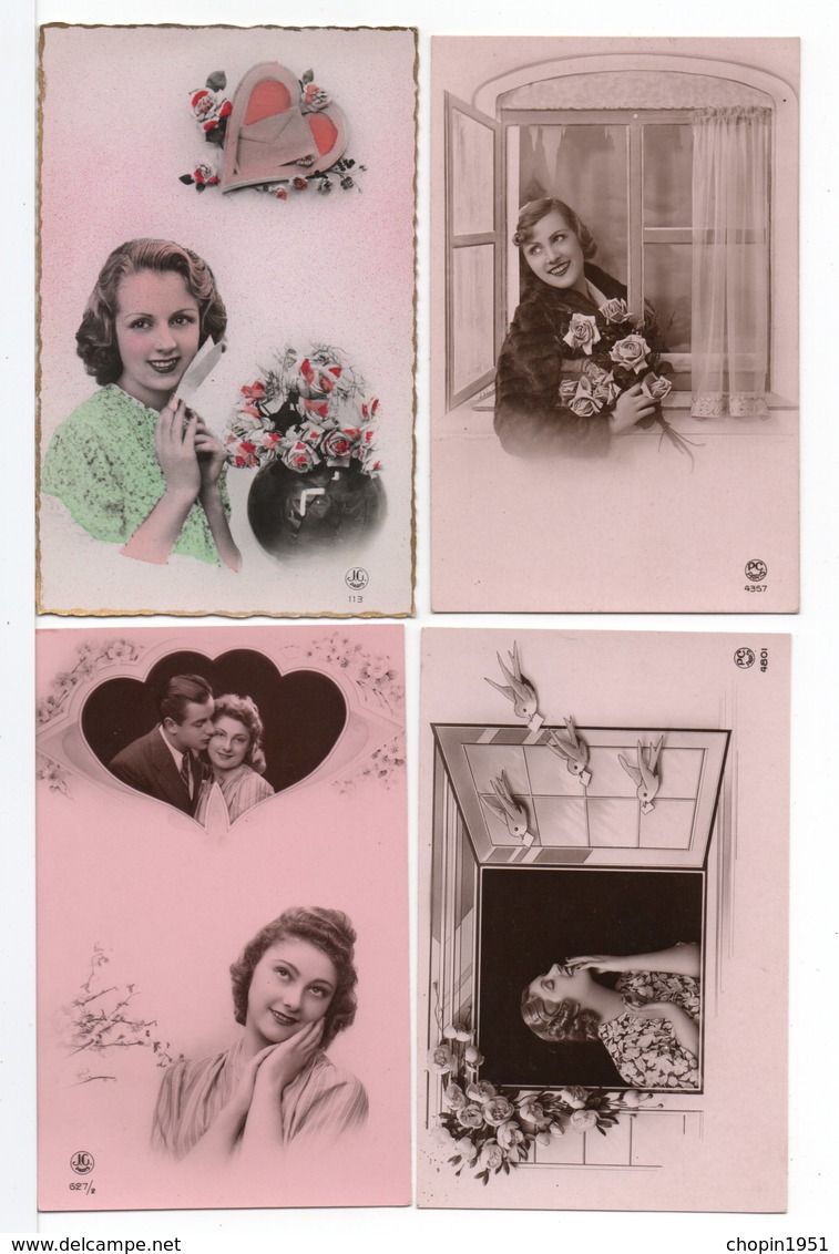 CP - JEUNE FEMME - 12 Cartes - Frauen