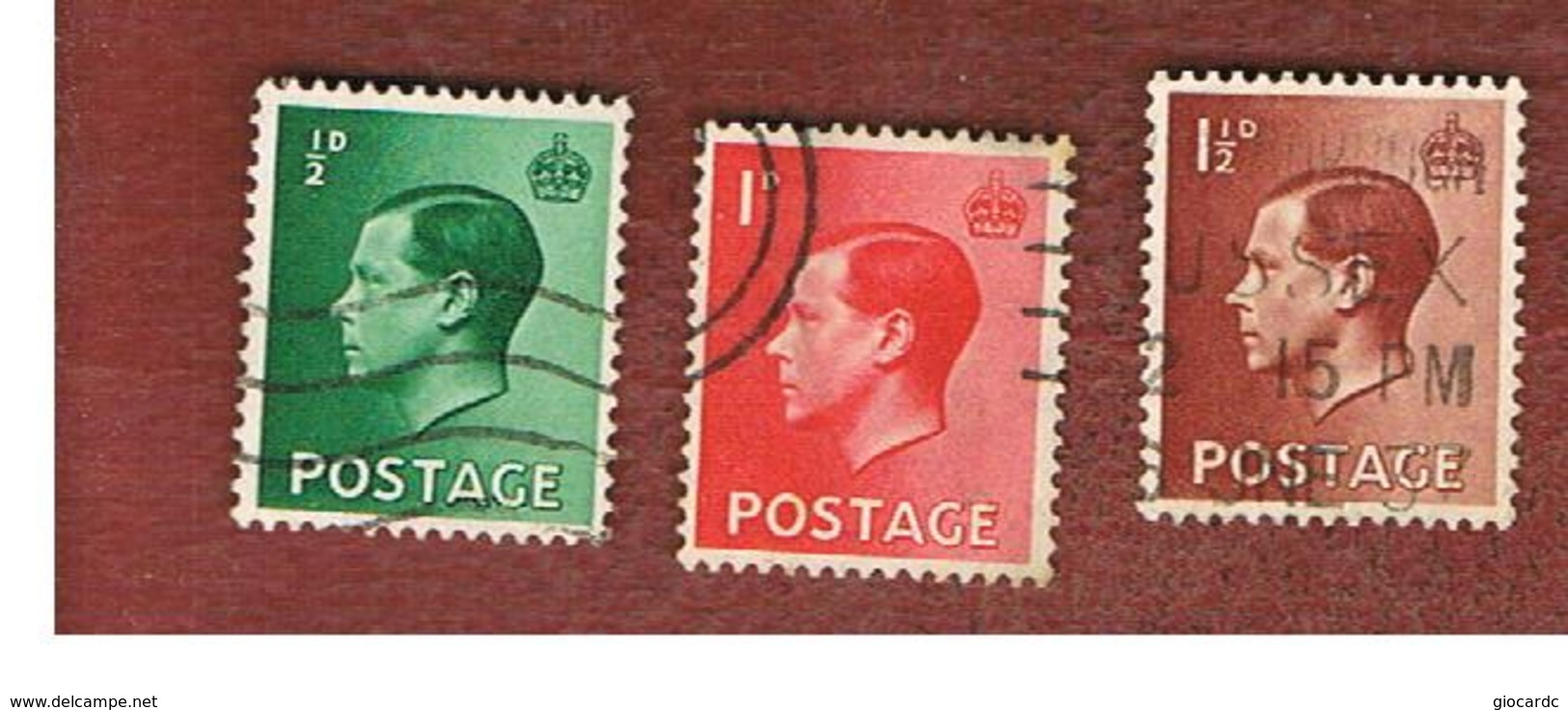 GRAN BRETAGNA (UNITED KINGDOM) -  SG 457.459  - 1936  KING EDWARD VIII    - USED° - Used Stamps
