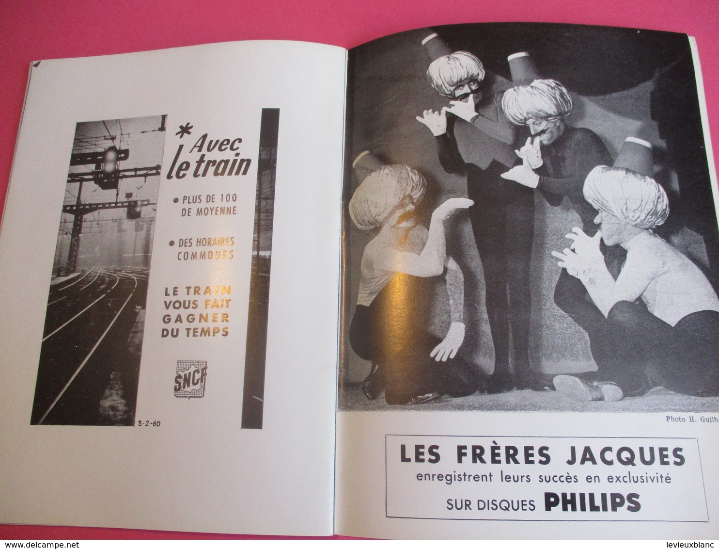 Programme de Théatre/ AMBASSADEURS/ Gilberte REFOULE/ Les FRERES JACQUES/1962         PROG215