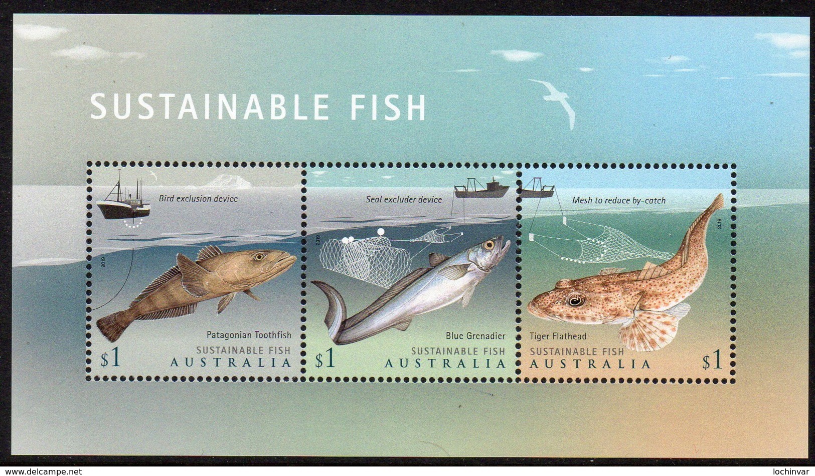 AUSTRALIA, 2019 SUSTAINABLE FISH MINISHEET MNH - Mint Stamps