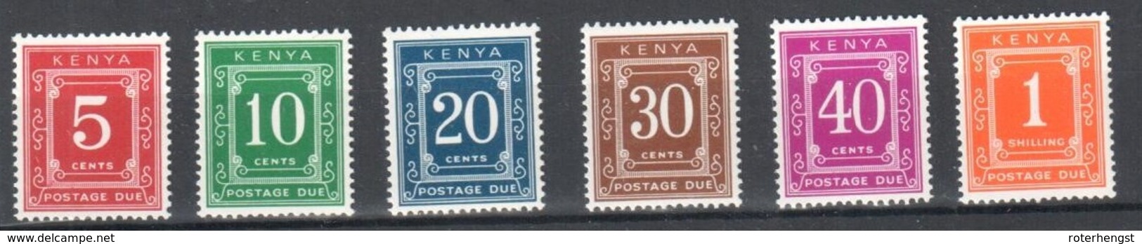 Kenia Mnh ** Postage Due Set 10 Euros Perf 15 1973 - Kenia (1963-...)