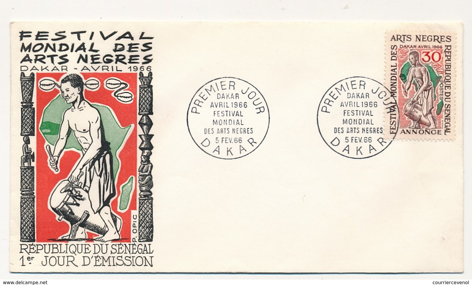 SENEGAL => 3 Enveloppes FDC - Festival Mondial Des Arts Nègres - Dakar - Décembre Et Avril 1966 - Senegal (1960-...)